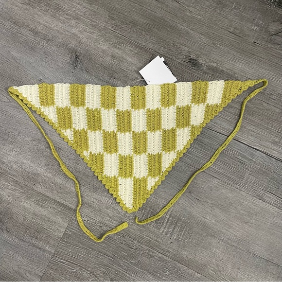 NWT SOI Studio Cropped Checkered Bandana Top, Size XS - Picture 3 of 3